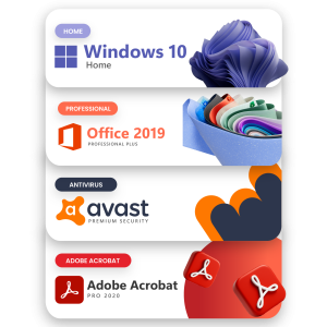 pachet licente pentru institutii windows 10 pro, office 2019 pro plus, avast premium security si adobe acrobat pro 2020