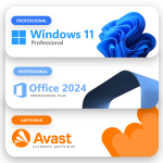 Windows 11 pro, office 2024 pro plus si avast ultimate antivirus
