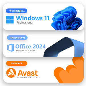 Windows 11 pro, office 2024 pro plus si avast ultimate antivirus